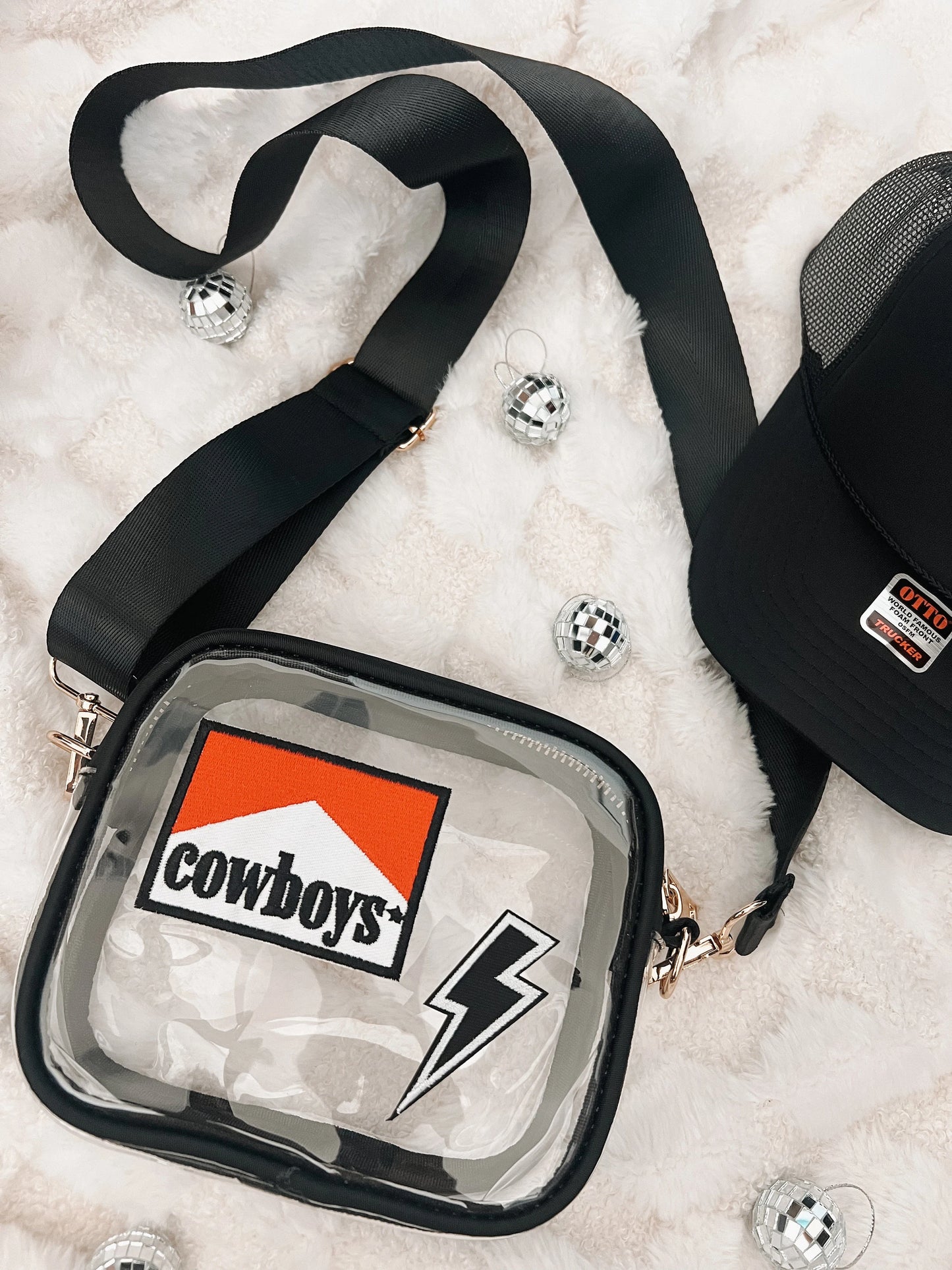 Clear Cross Body Concert Bag, Stadium Approved Purse, Patch Stadium Bag, Country Concert Bag