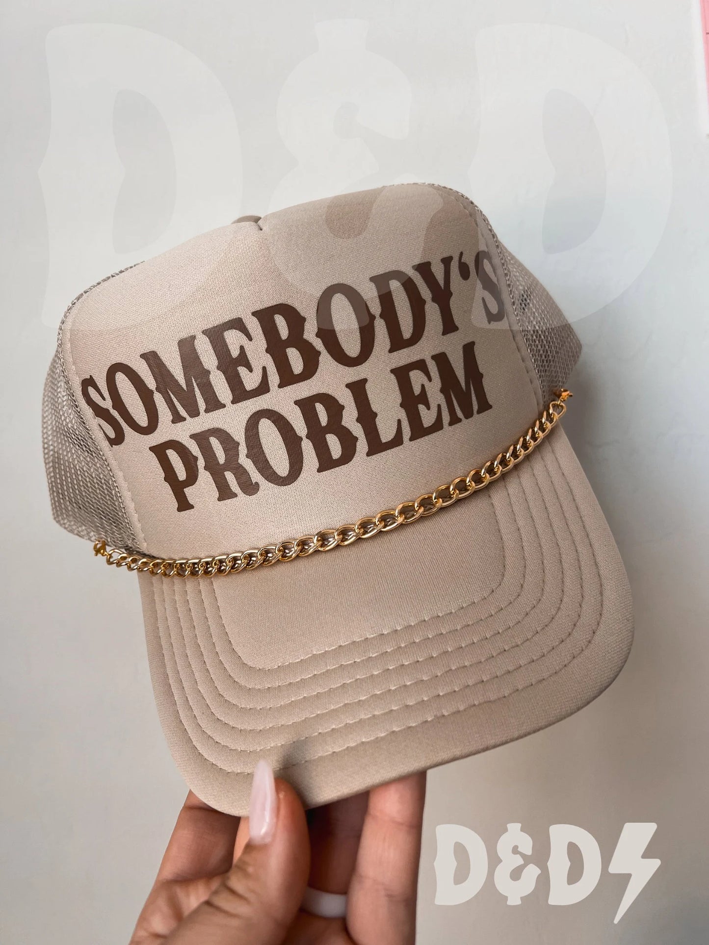 Somebody’s Problem Wallen Trucker Hat, Cowgirl Trucker Hat with charm chain, Country Concert Hat, Country Girl Hat, His And Hers Trucker Hat