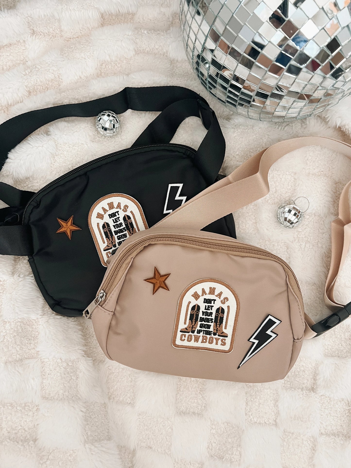 Fanny Pack With Patches, Cross Body Concert Bag, Stadium Approved Purse, Patch Stadium Bag, Country Concert Bag