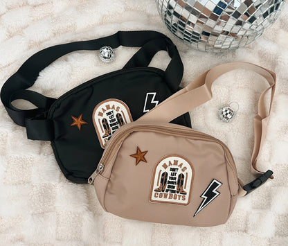 Fanny Pack With Patches, Cross Body Concert Bag, Stadium Approved Purse, Patch Stadium Bag, Country Concert Bag