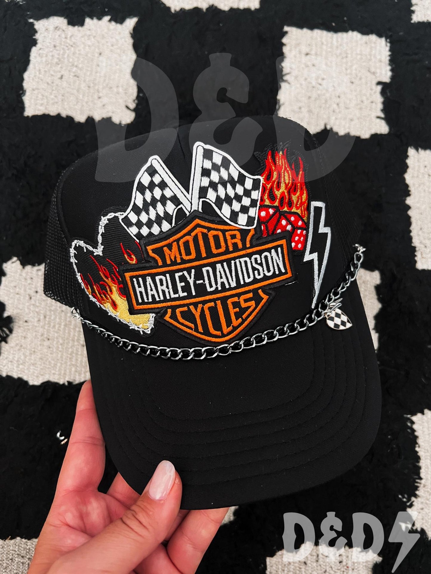 Biker Trucker Patch Hat, Iron Patches, Trucker Hat, Cowgirl Trucker Hat, Woman’s Trucker Hat, Camo Trucker Hat With Patches