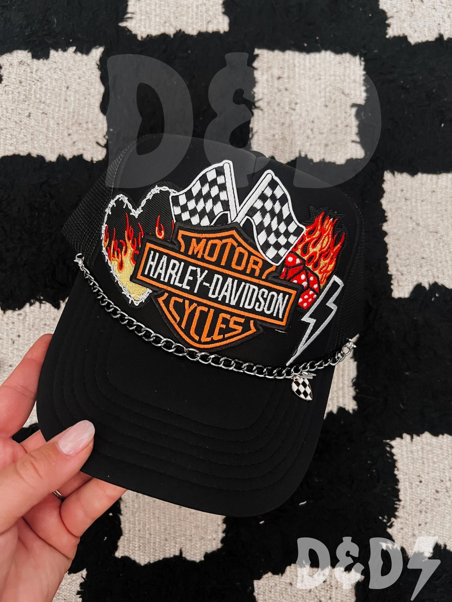 Biker Trucker Patch Hat, Iron Patches, Trucker Hat, Cowgirl Trucker Hat, Woman’s Trucker Hat, Camo Trucker Hat With Patches