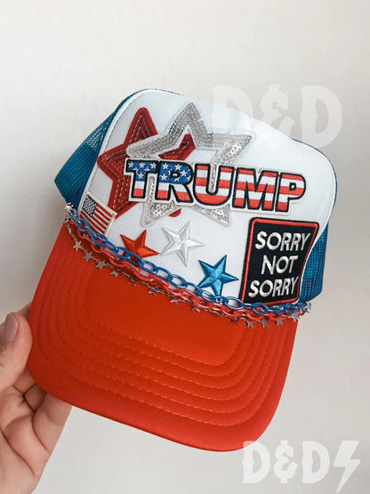 Trump USA Trucker Patch Hat, Iron Patches, Trucker Hat, MAGA  Trucker Hat, Woman’s Trucker Hat, Camo Trucker Hat With Patches
