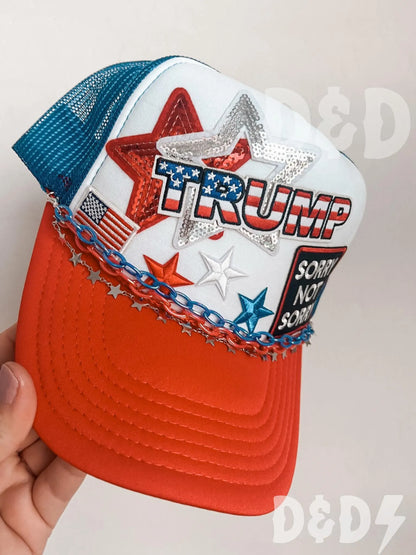 Trump USA Trucker Patch Hat, Iron Patches, Trucker Hat, MAGA  Trucker Hat, Woman’s Trucker Hat, Camo Trucker Hat With Patches