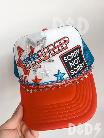 Trump USA Trucker Patch Hat, Iron Patches, Trucker Hat, MAGA  Trucker Hat, Woman’s Trucker Hat, Camo Trucker Hat With Patches
